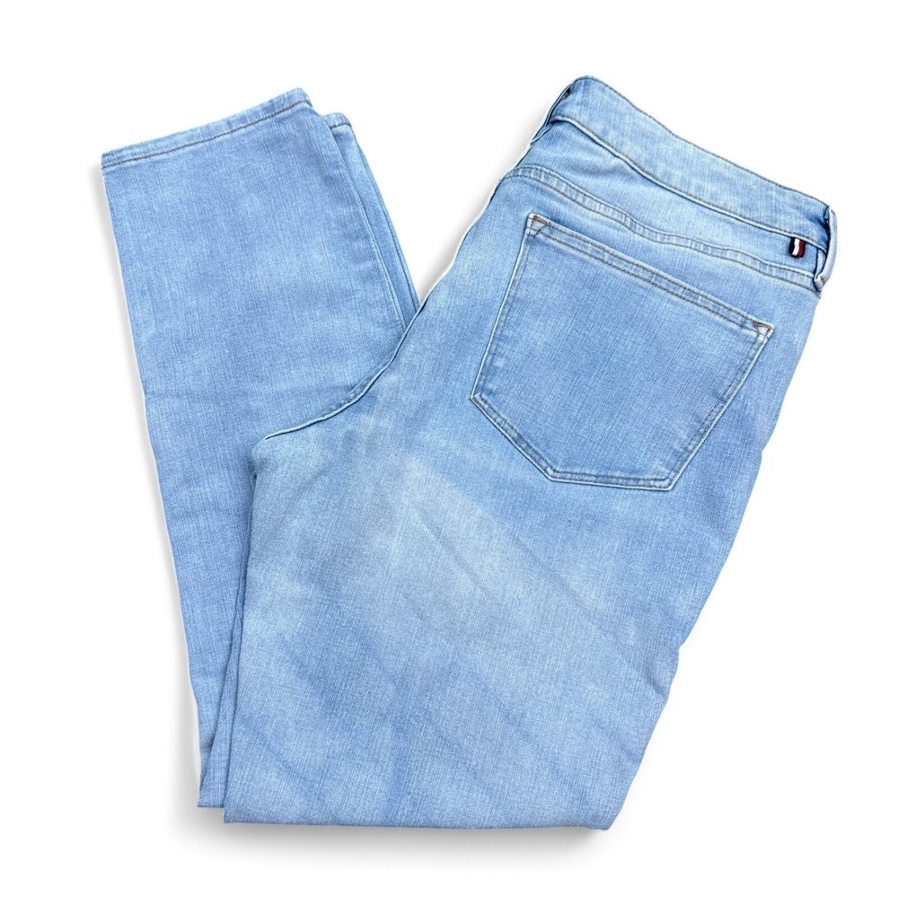 Tommy Hilfiger Raleigh Skinny Jeans Womens Size 12 Light Blue Mid Rise Stretch